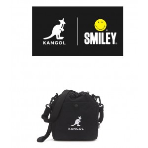 Kangol x Smiley Drawstring Bag- Black 8010